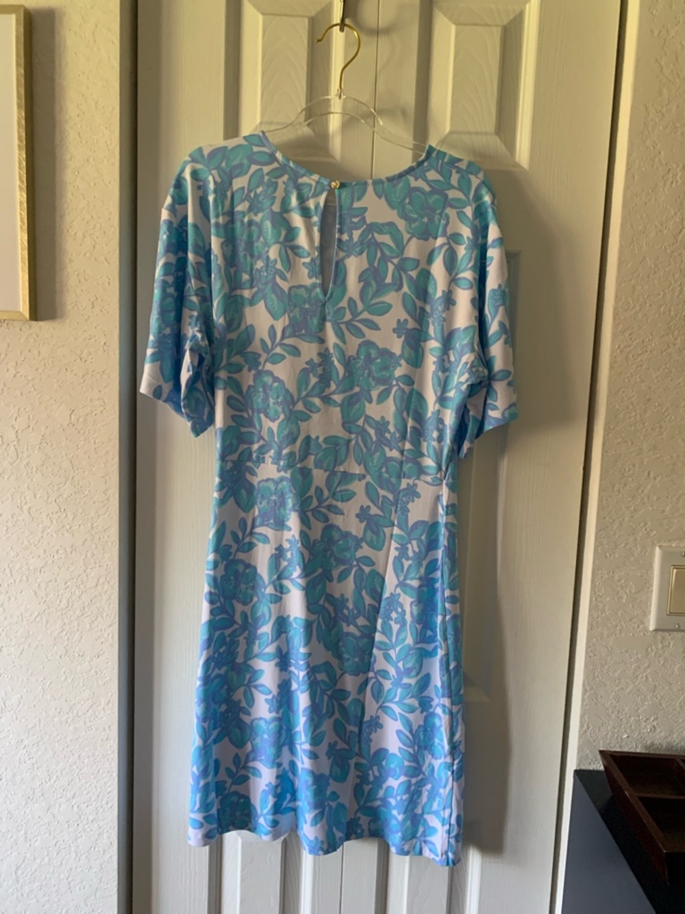 Lilly Pulitzer Blue and White Floral Midi Dress with Front Knot Size XS NWT - Picture 4 of 8